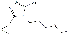 5-cyclopropyl-4-(3-ethoxypropyl)-4H-1,2,4-triazole-3-thiol Struktur