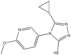 5-cyclopropyl-4-(6-methoxypyridin-3-yl)-4H-1,2,4-triazole-3-thiol Struktur