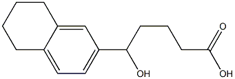 5-hydroxy-5-(5,6,7,8-tetrahydronaphthalen-2-yl)pentanoic acid Struktur