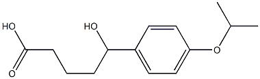 5-hydroxy-5-[4-(propan-2-yloxy)phenyl]pentanoic acid Struktur