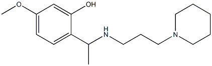 5-methoxy-2-(1-{[3-(piperidin-1-yl)propyl]amino}ethyl)phenol Struktur