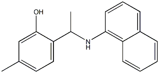 5-methyl-2-[1-(naphthalen-1-ylamino)ethyl]phenol Struktur