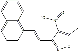 5-methyl-3-[(E)-2-(1-naphthyl)vinyl]-4-nitroisoxazole Struktur