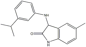 5-methyl-3-{[3-(propan-2-yl)phenyl]amino}-2,3-dihydro-1H-indol-2-one Struktur