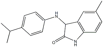 5-methyl-3-{[4-(propan-2-yl)phenyl]amino}-2,3-dihydro-1H-indol-2-one Struktur