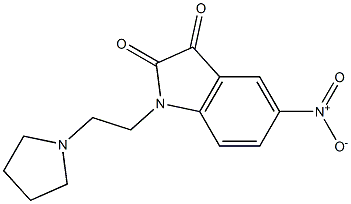 5-nitro-1-[2-(pyrrolidin-1-yl)ethyl]-2,3-dihydro-1H-indole-2,3-dione Struktur