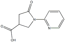 5-oxo-1-pyridin-2-ylpyrrolidine-3-carboxylic acid Struktur