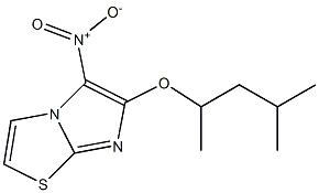 6-(1,3-dimethylbutoxy)-5-nitroimidazo[2,1-b][1,3]thiazole Struktur