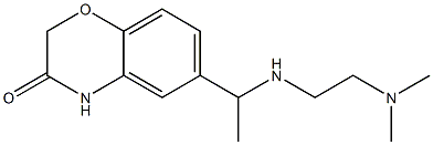 6-(1-{[2-(dimethylamino)ethyl]amino}ethyl)-3,4-dihydro-2H-1,4-benzoxazin-3-one Struktur