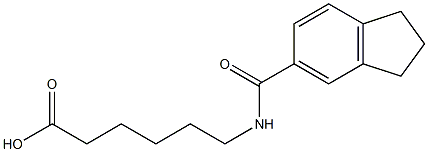 6-(2,3-dihydro-1H-inden-5-ylformamido)hexanoic acid Struktur