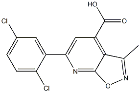 6-(2,5-dichlorophenyl)-3-methylpyrido[3,2-d][1,2]oxazole-4-carboxylic acid Struktur