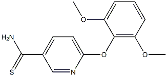 6-(2,6-dimethoxyphenoxy)pyridine-3-carbothioamide Struktur