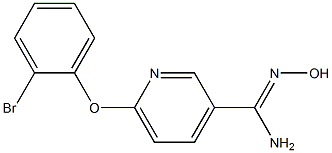 6-(2-bromophenoxy)-N'-hydroxypyridine-3-carboximidamide Struktur