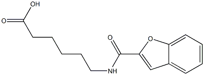 6-[(1-benzofuran-2-ylcarbonyl)amino]hexanoic acid Struktur