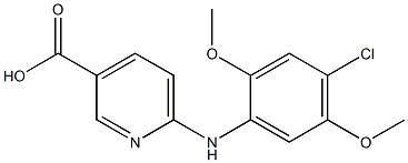 6-[(4-chloro-2,5-dimethoxyphenyl)amino]pyridine-3-carboxylic acid Struktur