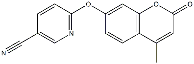 6-[(4-methyl-2-oxo-2H-chromen-7-yl)oxy]nicotinonitrile Struktur