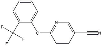 6-[2-(trifluoromethyl)phenoxy]nicotinonitrile Struktur