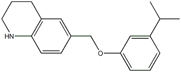 6-[3-(propan-2-yl)phenoxymethyl]-1,2,3,4-tetrahydroquinoline Struktur