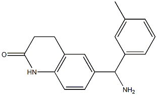 6-[amino(3-methylphenyl)methyl]-1,2,3,4-tetrahydroquinolin-2-one Struktur