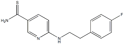 6-{[2-(4-fluorophenyl)ethyl]amino}pyridine-3-carbothioamide Struktur