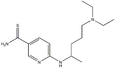 6-{[4-(diethylamino)-1-methylbutyl]amino}pyridine-3-carbothioamide Struktur