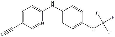 6-{[4-(trifluoromethoxy)phenyl]amino}pyridine-3-carbonitrile Struktur