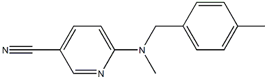 6-{methyl[(4-methylphenyl)methyl]amino}pyridine-3-carbonitrile Struktur