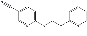 6-{methyl[2-(pyridin-2-yl)ethyl]amino}pyridine-3-carbonitrile Struktur