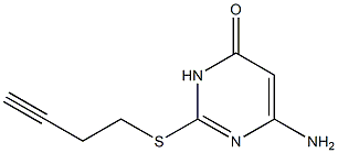 6-amino-2-(but-3-yn-1-ylsulfanyl)-3,4-dihydropyrimidin-4-one Struktur