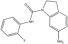 6-amino-N-(2-fluorophenyl)-2,3-dihydro-1H-indole-1-carboxamide Struktur