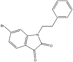 6-bromo-1-(2-phenylethyl)-2,3-dihydro-1H-indole-2,3-dione Struktur