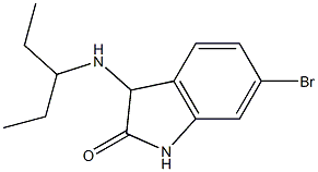 6-bromo-3-(pentan-3-ylamino)-2,3-dihydro-1H-indol-2-one Struktur