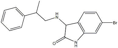 6-bromo-3-[(2-phenylpropyl)amino]-2,3-dihydro-1H-indol-2-one Struktur