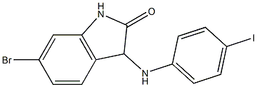 6-bromo-3-[(4-iodophenyl)amino]-2,3-dihydro-1H-indol-2-one Struktur