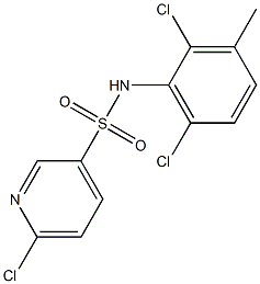 6-chloro-N-(2,6-dichloro-3-methylphenyl)pyridine-3-sulfonamide Struktur