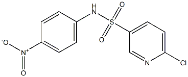 6-chloro-N-(4-nitrophenyl)pyridine-3-sulfonamide Struktur