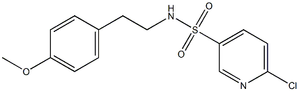 6-chloro-N-[2-(4-methoxyphenyl)ethyl]pyridine-3-sulfonamide Struktur