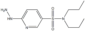 6-hydrazinyl-N,N-dipropylpyridine-3-sulfonamide Struktur