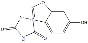 6-hydroxy-2'H,5'H-spiro[1-benzofuran-3,4'-imidazolidine]-2',5'-dione Struktur