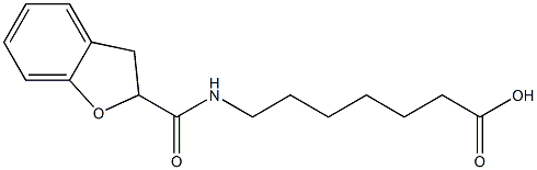 7-[(2,3-dihydro-1-benzofuran-2-ylcarbonyl)amino]heptanoic acid Struktur