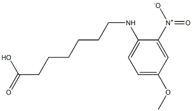 7-[(4-methoxy-2-nitrophenyl)amino]heptanoic acid Struktur