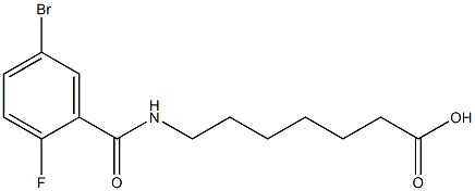 7-[(5-bromo-2-fluorobenzoyl)amino]heptanoic acid Struktur