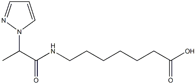 7-[2-(1H-pyrazol-1-yl)propanamido]heptanoic acid Struktur