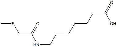 7-[2-(methylsulfanyl)acetamido]heptanoic acid Struktur