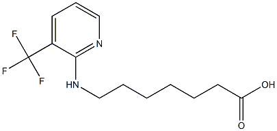 7-{[3-(trifluoromethyl)pyridin-2-yl]amino}heptanoic acid Struktur