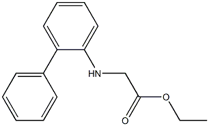 ethyl 2-[(2-phenylphenyl)amino]acetate Structure