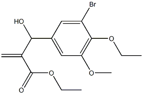 ethyl 2-[(3-bromo-4-ethoxy-5-methoxyphenyl)(hydroxy)methyl]prop-2-enoate Struktur