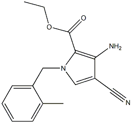 ethyl 3-amino-4-cyano-1-[(2-methylphenyl)methyl]-1H-pyrrole-2-carboxylate Struktur