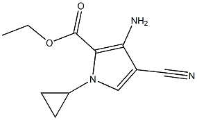 ethyl 3-amino-4-cyano-1-cyclopropyl-1H-pyrrole-2-carboxylate Struktur