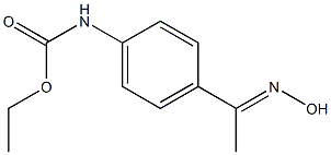 ethyl 4-[(1E)-N-hydroxyethanimidoyl]phenylcarbamate Struktur